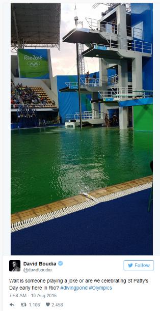 伦敦奥运会泳池变绿,哪届奥运会游泳池水变绿