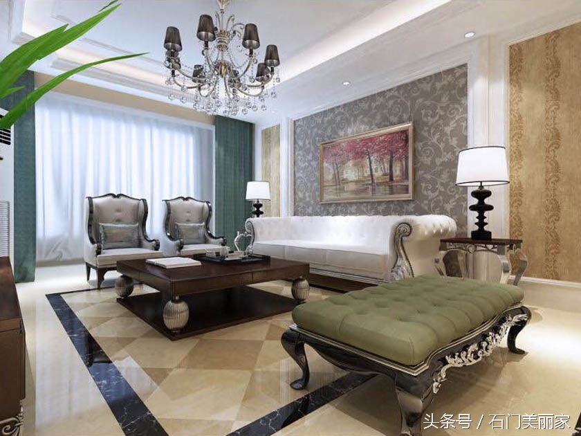 石家庄中基碧域135平米三室两厅两卫一厨简欧风格浪漫雅居