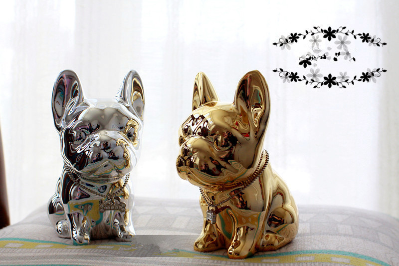 有趣招财狗存钱罐,装饰存钱罐用的装饰品可进可出