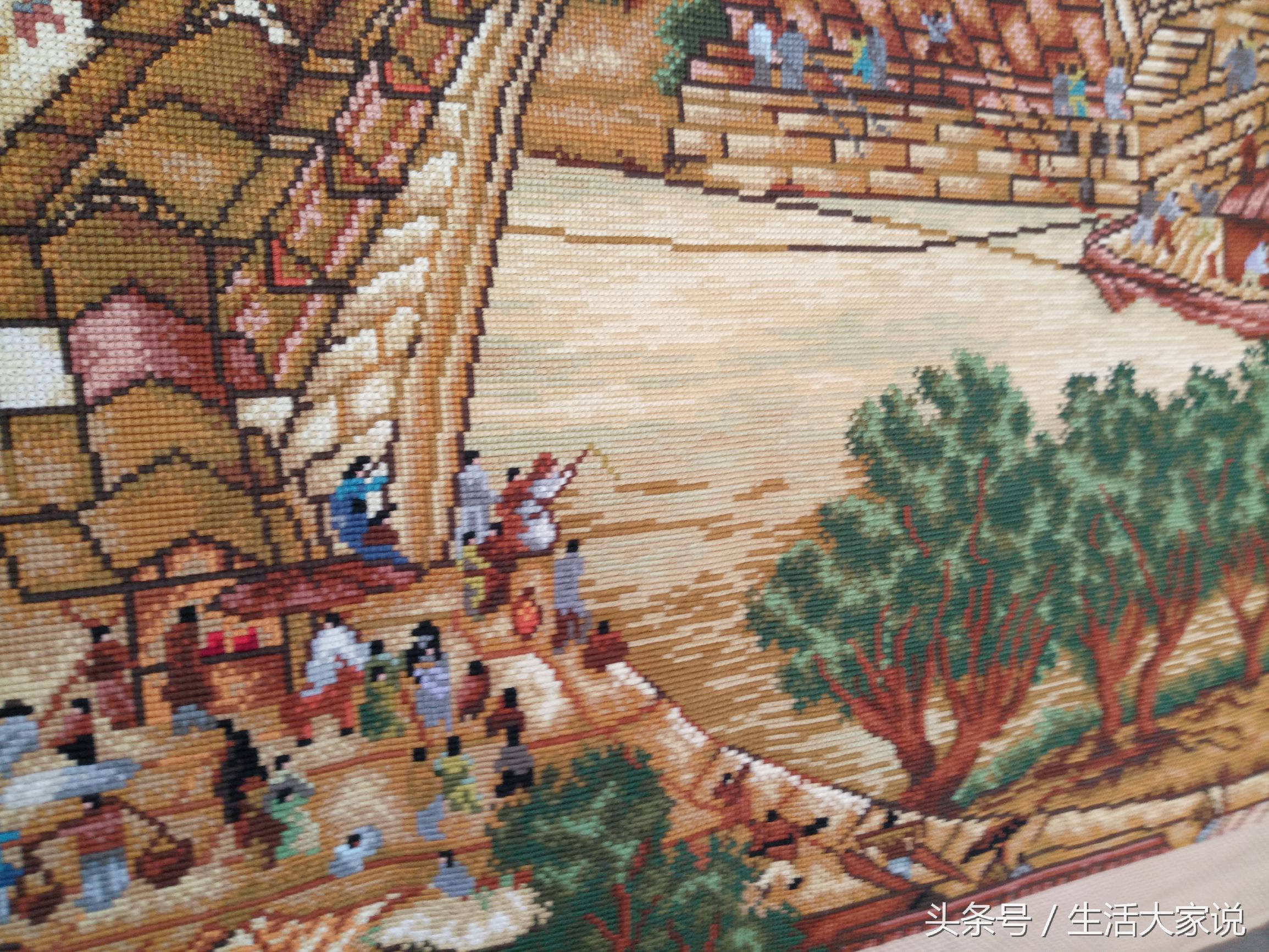 十字绣清明上河图,十字绣清明上河图的针法