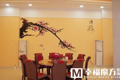 餐厅手绘墙画图片大全,餐厅手绘墙画现代风