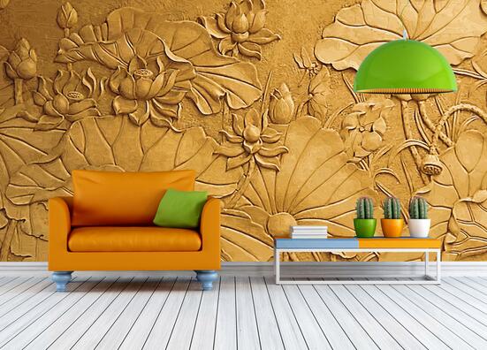 立体仿真背景墙,3d立体鲤鱼背景墙