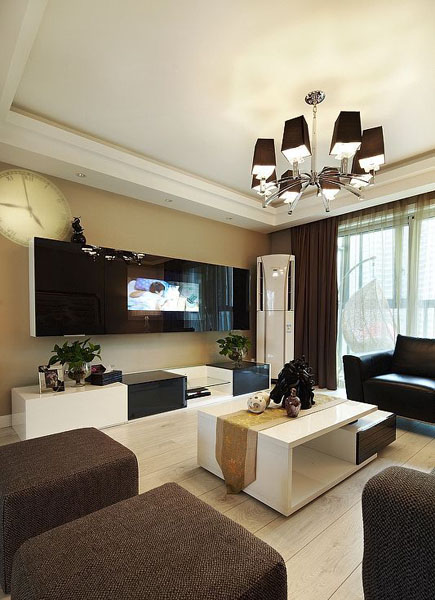 中式风格电视背景墙和沙发背景墙,好看的电视背景墙图