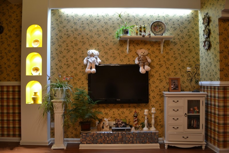 中式风格电视背景墙和沙发背景墙,好看的电视背景墙图