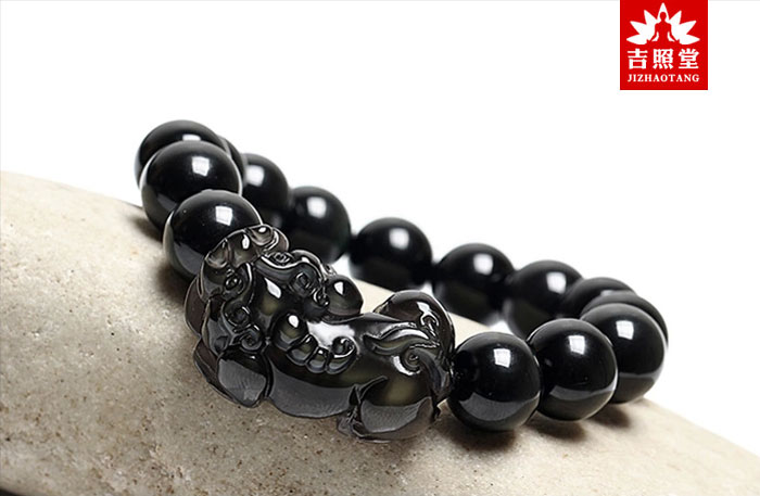 黑曜石貔貅手链男,黑曜石貔貅手链免费的