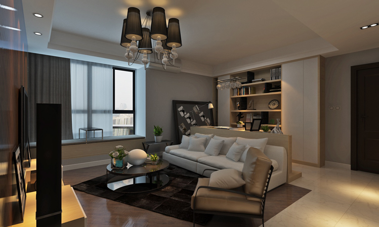 上海实创装饰打造97平浦东星河湾时尚现代年轻一族