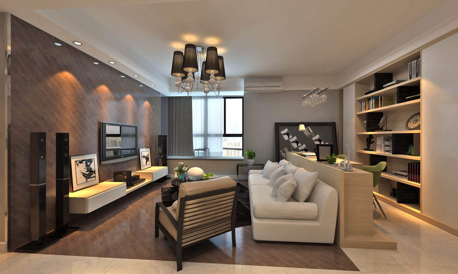 上海实创装饰打造97平浦东星河湾时尚现代年轻一族