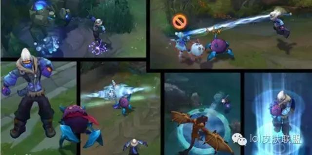 lol手游奥利安娜冰雪节皮肤特效,船长冰雪节皮肤特效