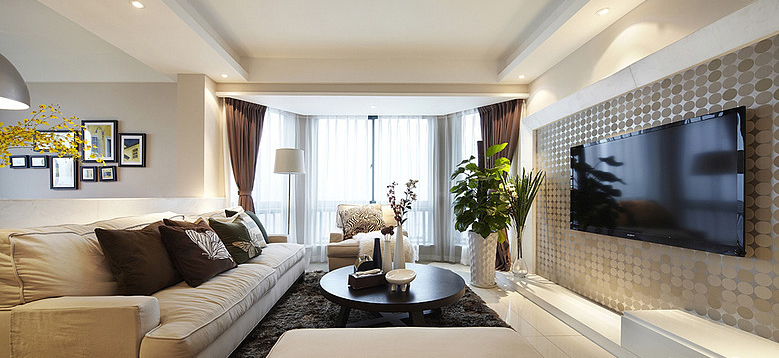 中式风格电视背景墙和沙发背景墙,好看的电视背景墙图