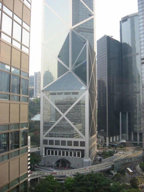 香港中银大厦建筑风格,香港中银大楼的建筑象征