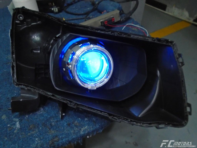 科鲁兹改灯双光透镜,科鲁兹灯光改装恶魔眼