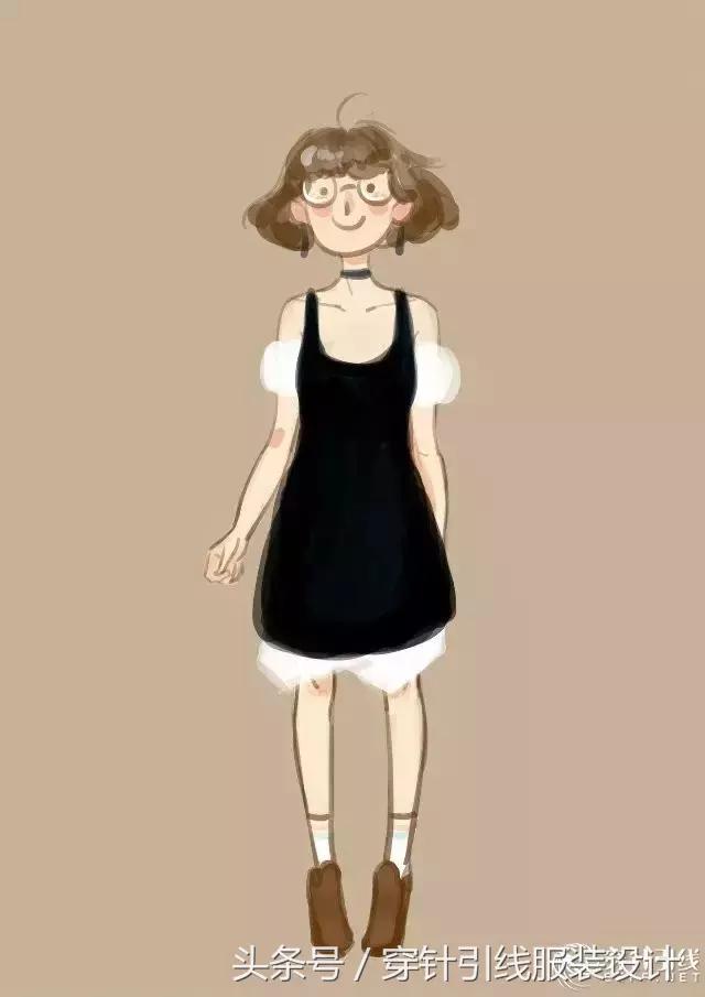 中世纪服装插画,女特工服装插画