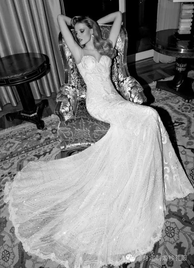 适合宽肩的婚纱,23款一字肩婚纱