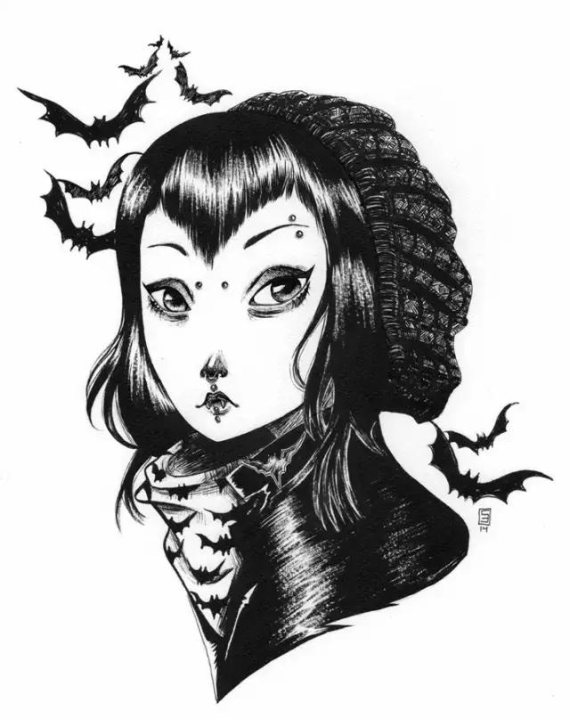 插画魔卡少女樱,插画少女和猫图片