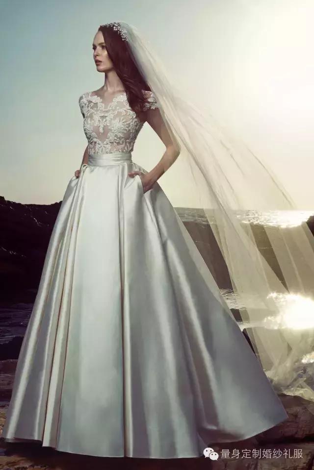 适合宽肩的婚纱,23款一字肩婚纱