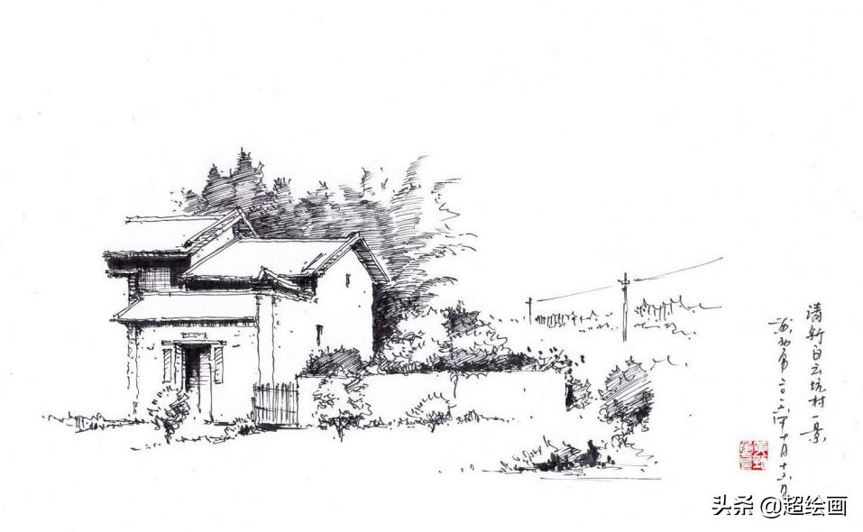 十大顶级钢笔画速写,钢笔速写100幅图片