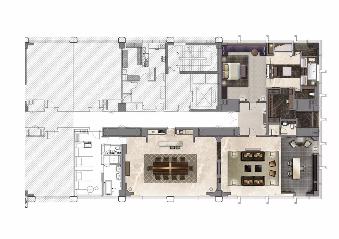 室内设计ps彩色平面图素材下载,ps室内平面图图库