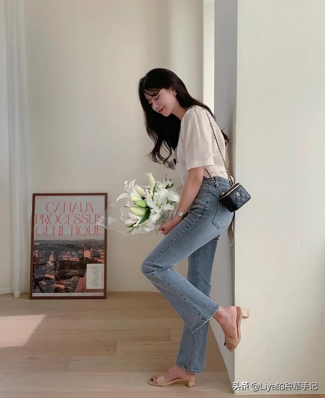 初中生牛仔裤搭鞋子女,学生党搭校裤鞋子女