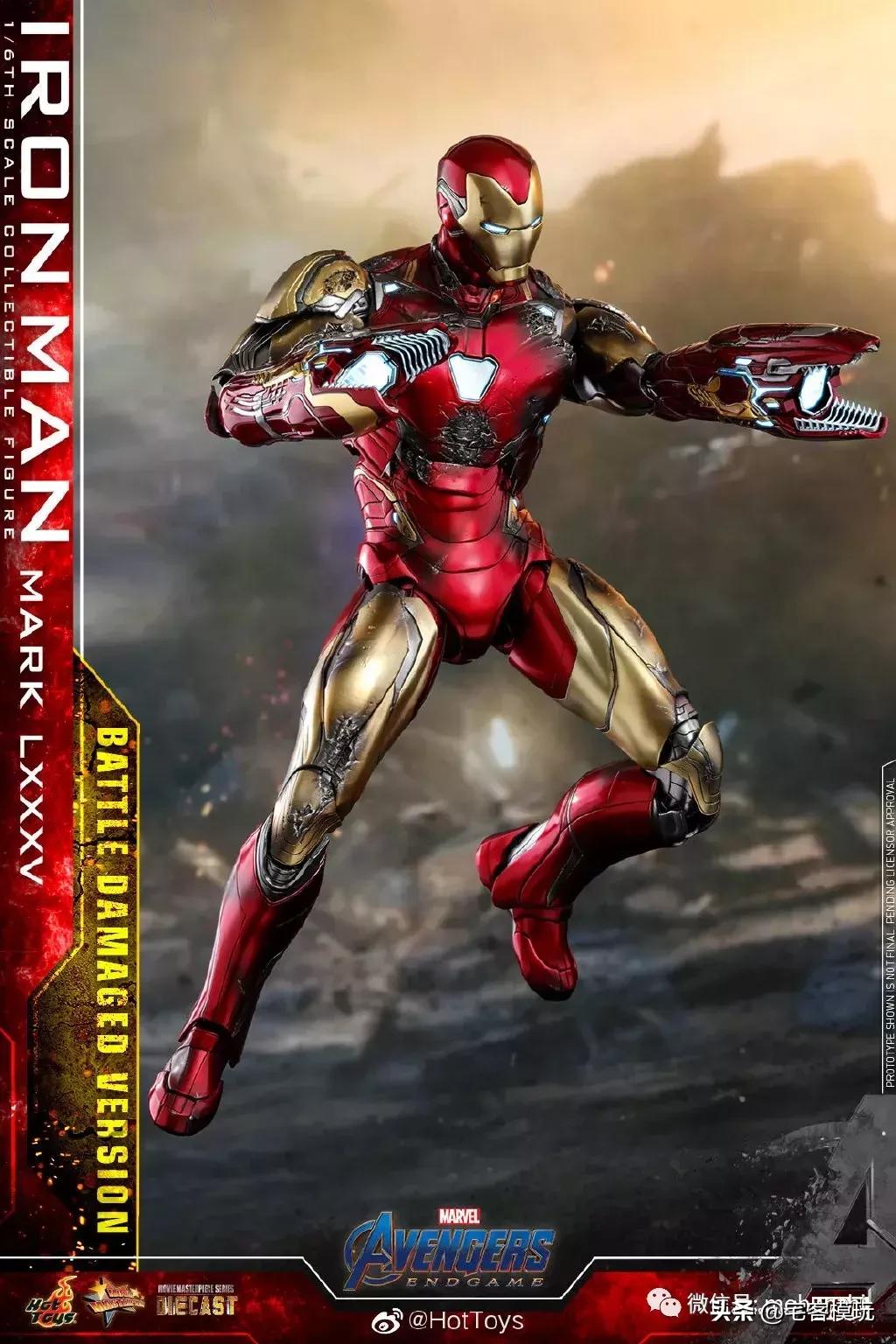 hottoys钢铁侠马克85战损,模玩hottoys