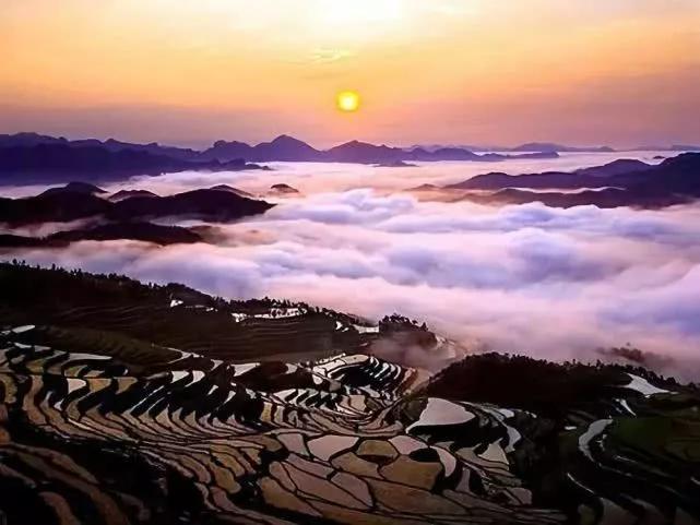 茗岙梯田航拍中国,茗岙梯田仙境