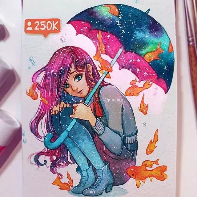 一个经历三次心脏手术，却依旧坚强，用水彩把伤痛化作星辰的女孩