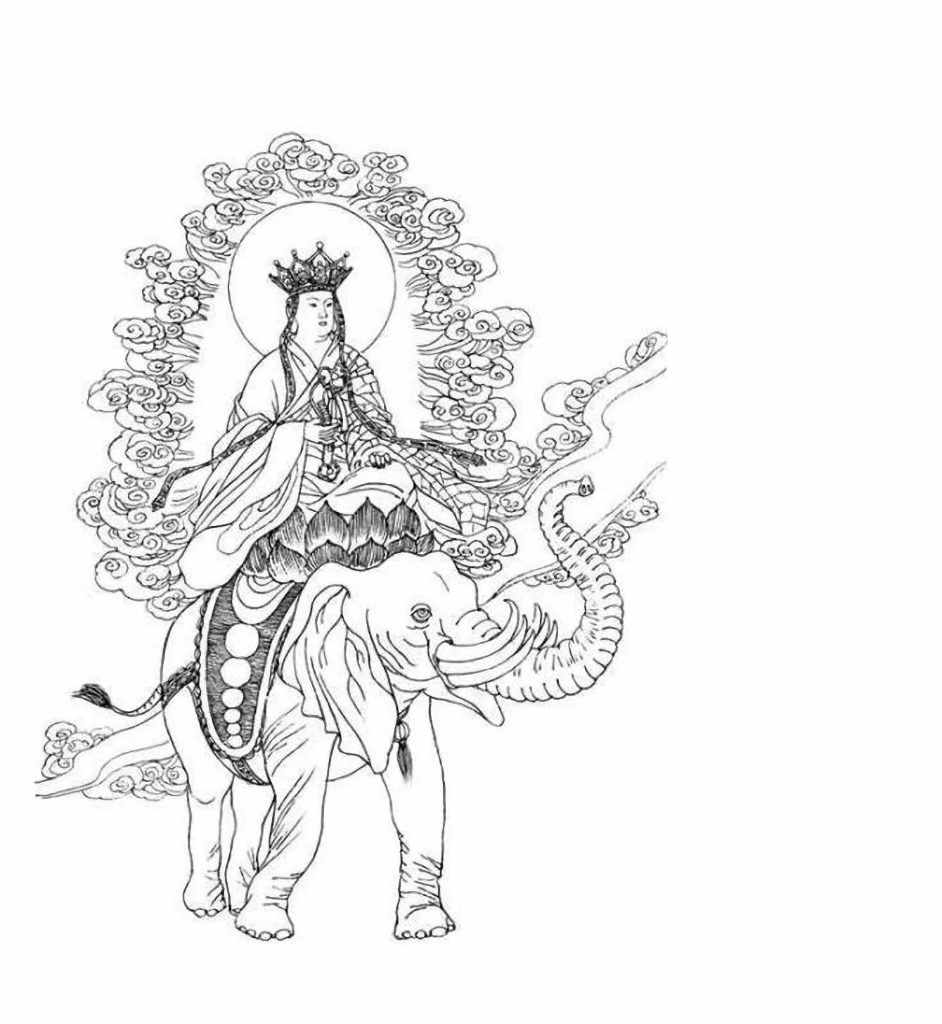 图谱神话人物工笔画白描,国画工笔人物白描图片大全大图