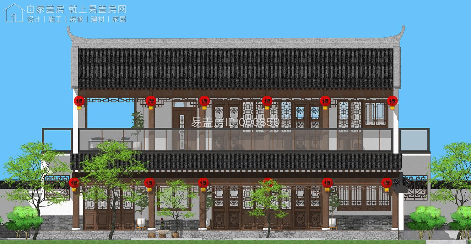 农村仿古自建房灯笼,中式别墅大红灯笼