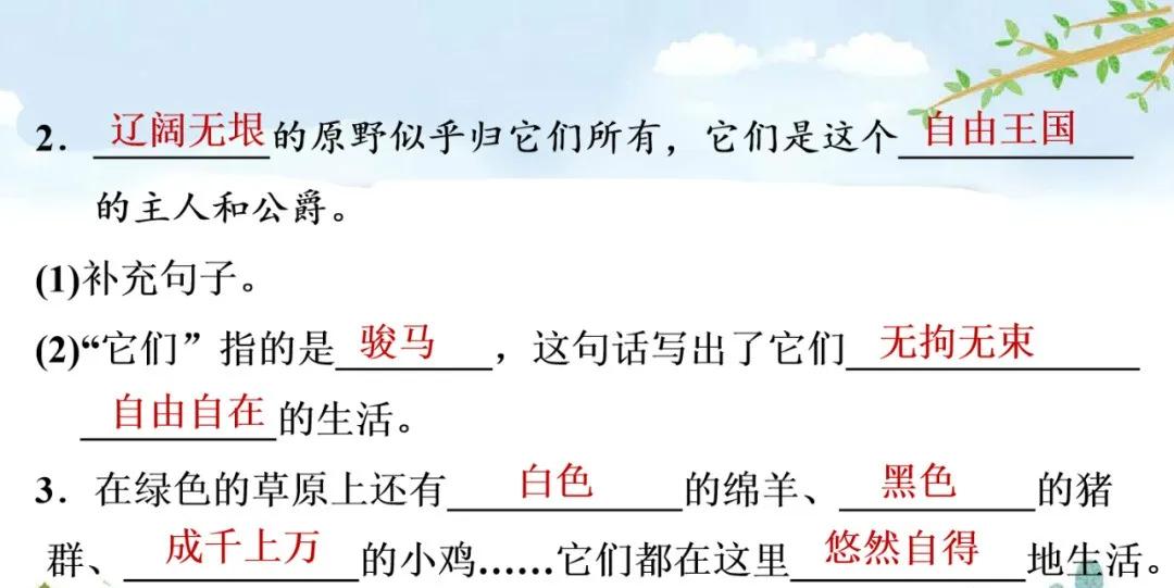 五下语文第19课牧场之国预习笔记,部编版五年级语文下册19牧场之国