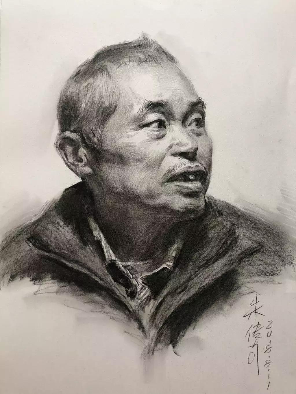 央美状元朱传奇素描,央美朱传奇