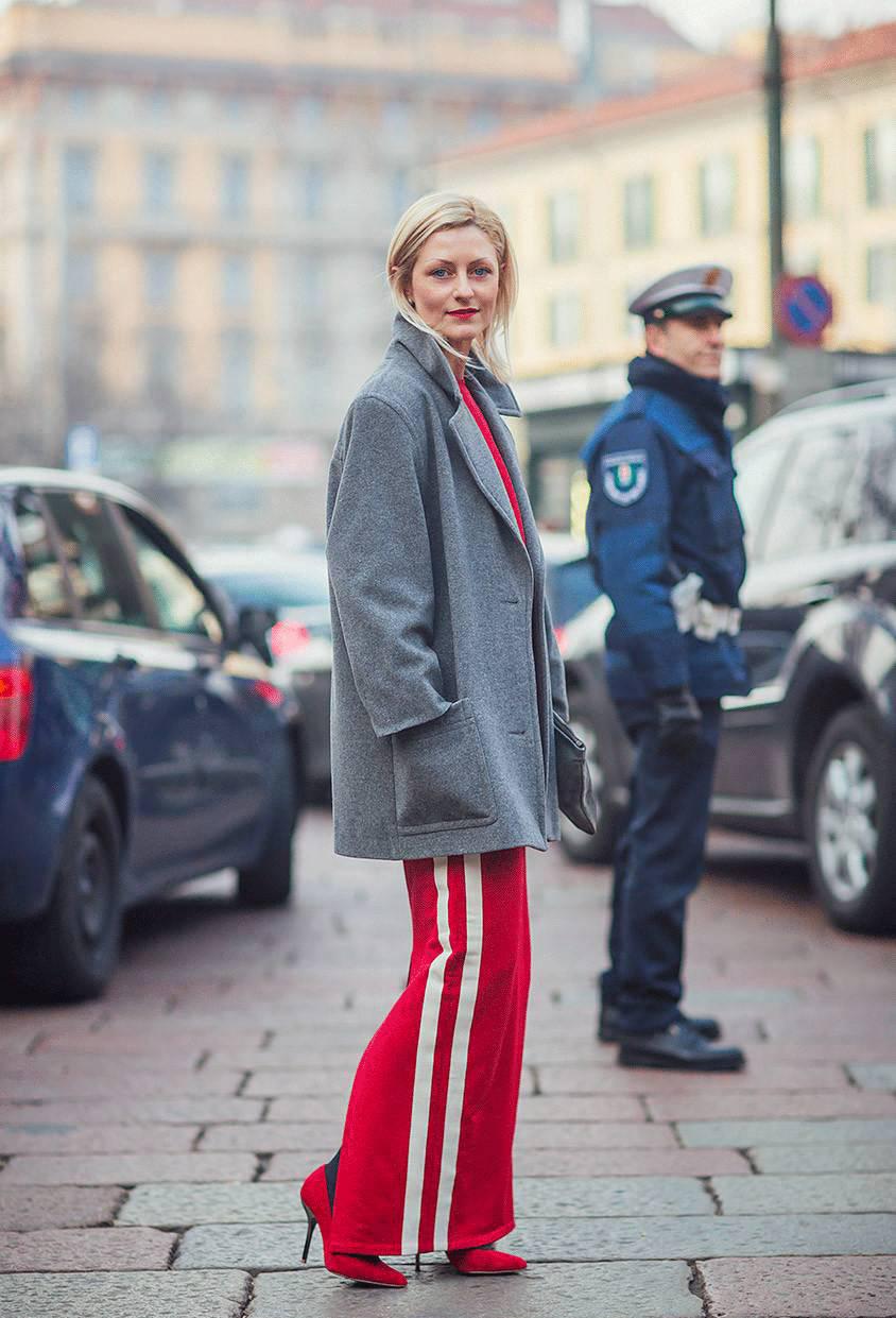 今年流行的条绒阔腿裤小个子穿搭,阔腿裤显瘦裤子保暖又好看