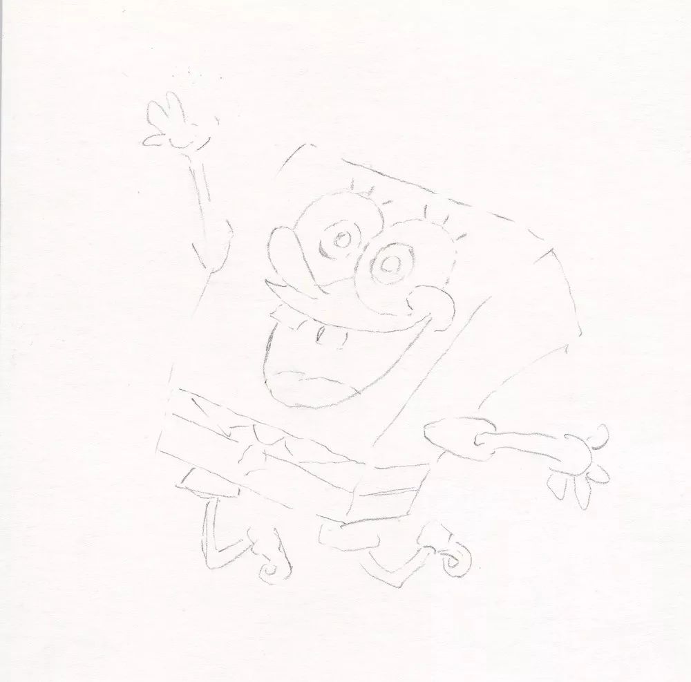 幼儿园老师画画必备教程,儿童画画教程6-7岁创意画海绵宝宝