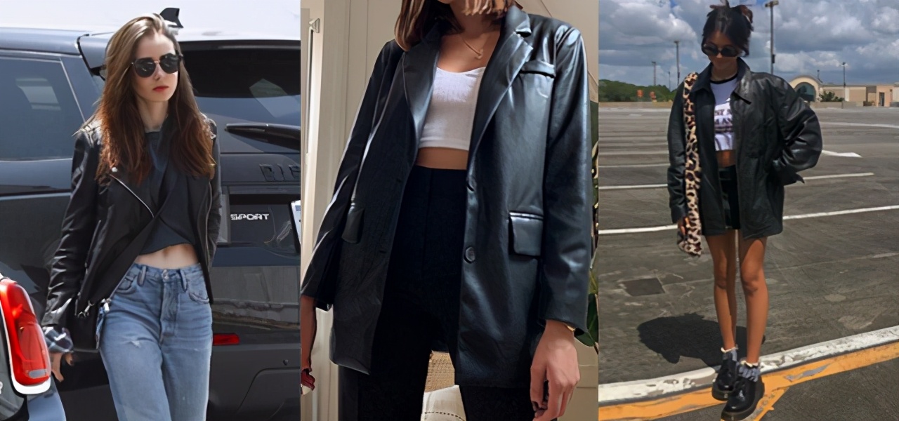 秋冬「黑色皮衣」瞬间帅到爆燃街头，6个终极穿搭公式