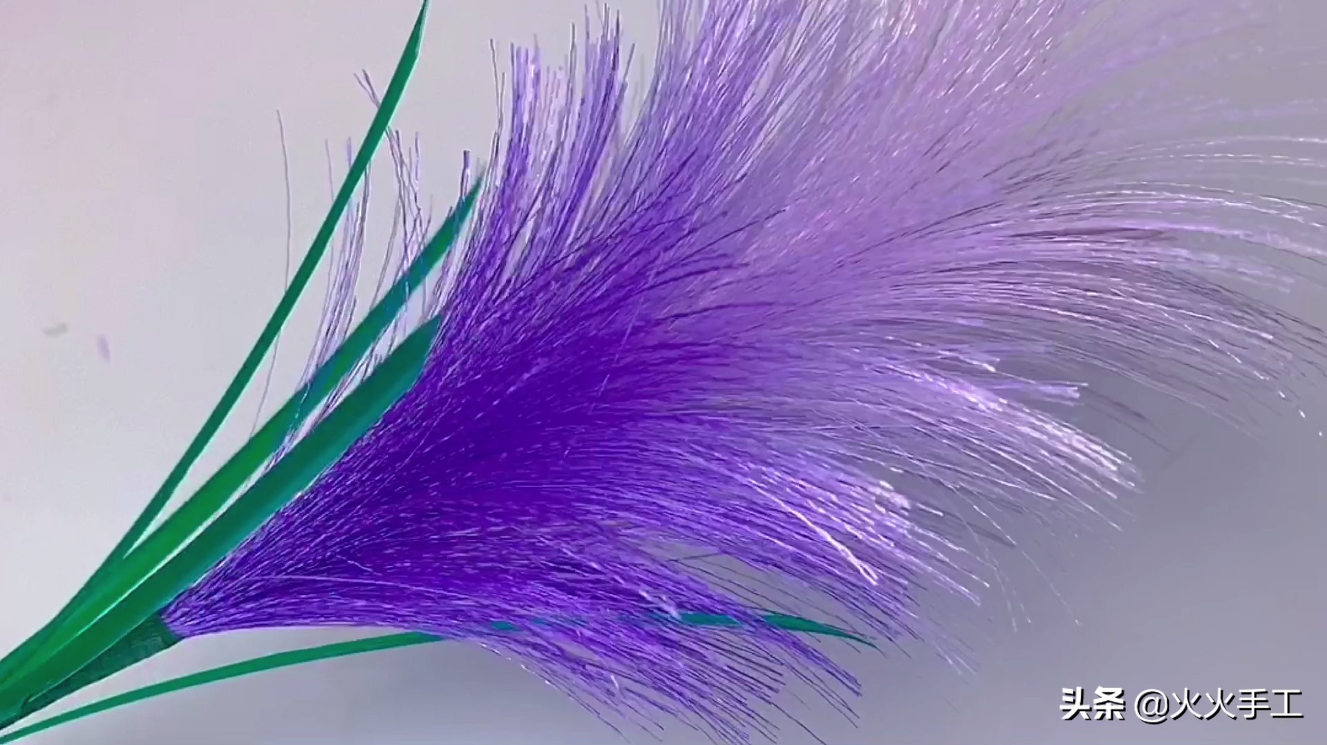 丝带抽丝变芦苇教程,丝带做芦苇草视频