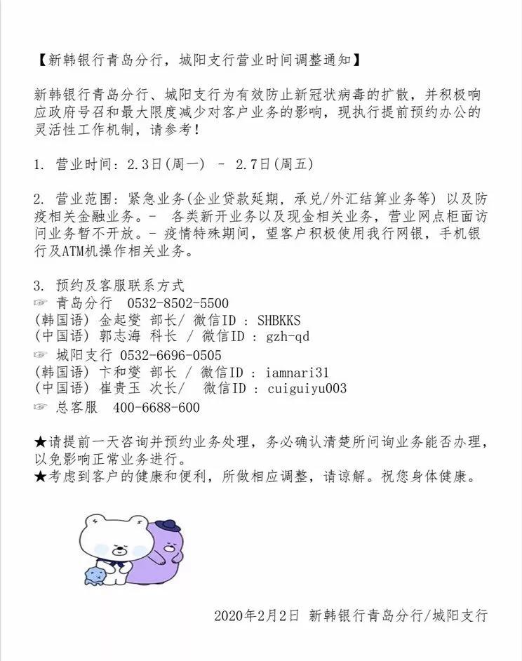 青岛银行各网点营业时间,青岛各家银行年后开门时间