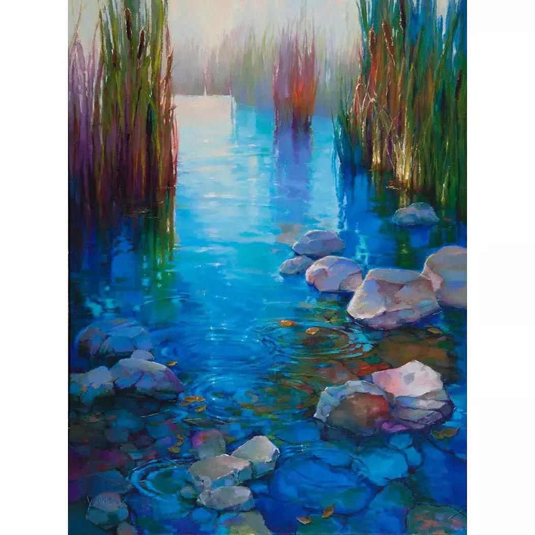 三个画家笔下的雪景,三位油画家的风景画