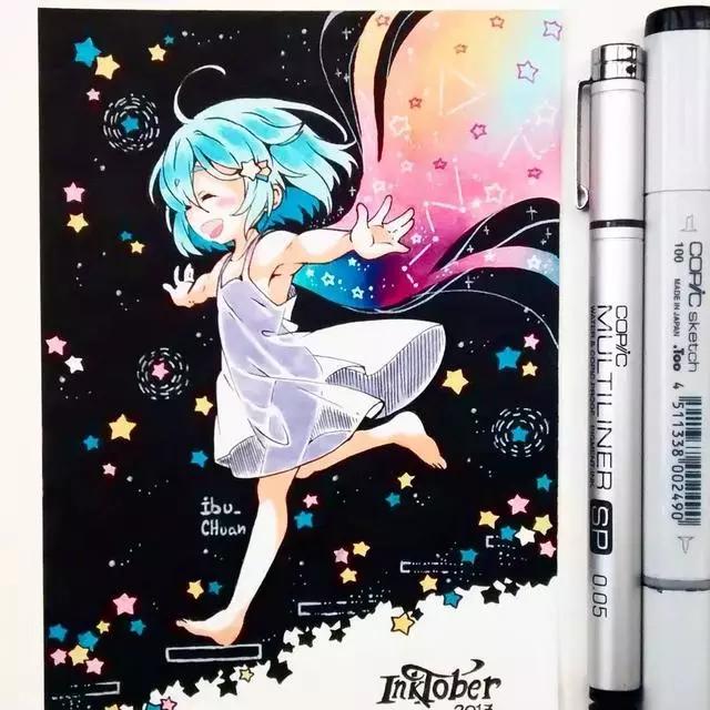 马克笔动漫上色教程q版,动漫手绘马克笔上色教程