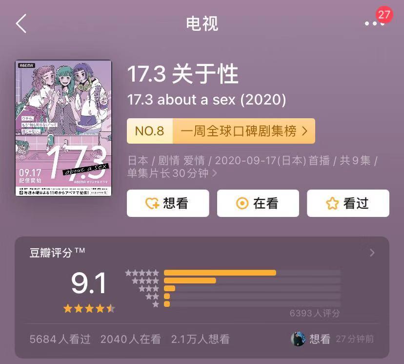 适合亚洲人的高分性教育片，“凭什么女生怀孕，就要被退学”