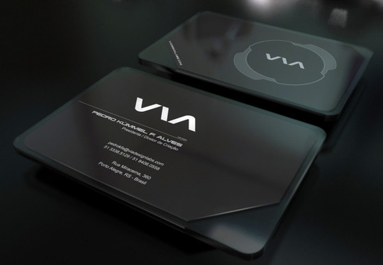 名片创意设计案例,亚克力透明名片效果图