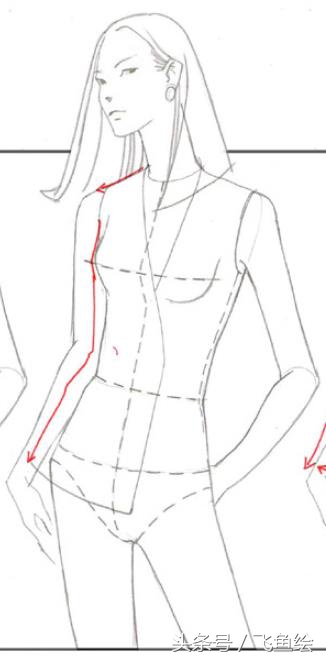 服装设计线稿基础教学,服装设计入门教程线稿