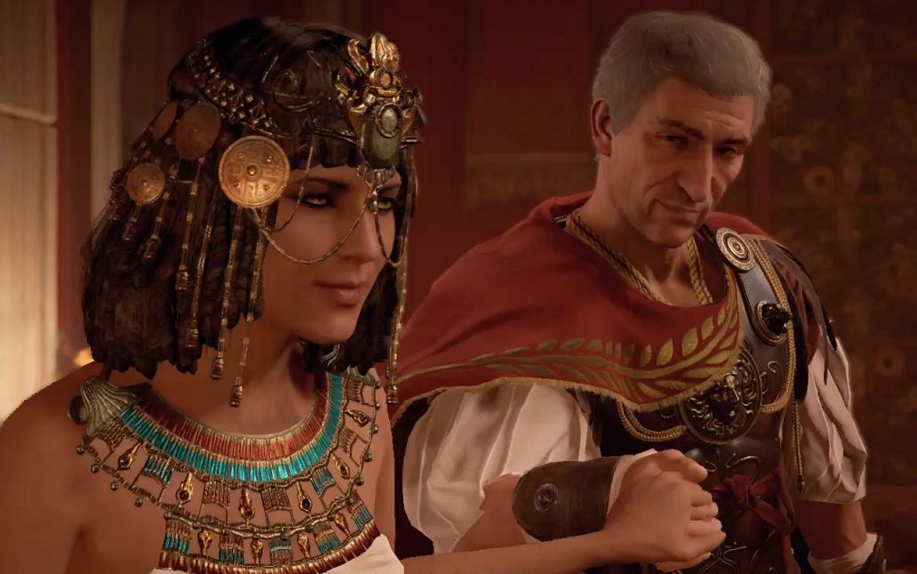 埃及艳后与凯撒结婚,埃及艳后儿子向凯撒行礼