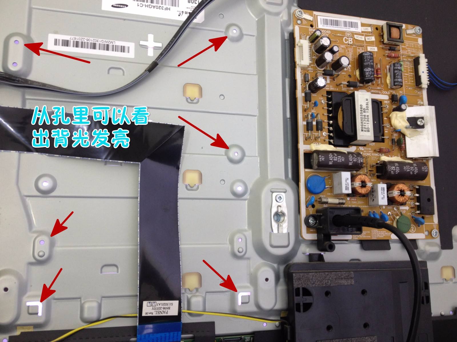 三星电视机ua39黑屏故障维修大全,三星ua32f液晶电视无限重启
