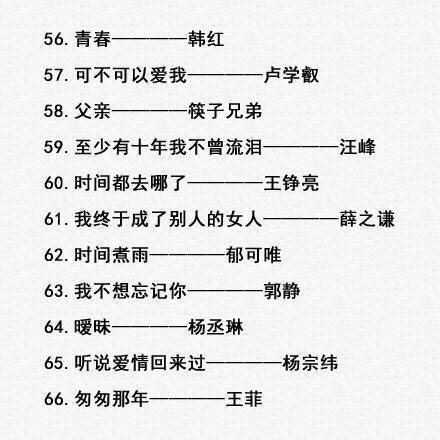 盘点特别好听的100首歌曲,100首备受爱好的经典流行歌曲