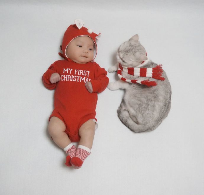 宝宝创意照在家就能拍的,三个月超萌宝宝艺术照