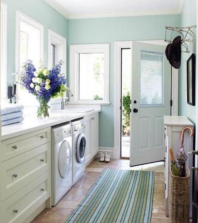 装修房子洗衣机安置在厨房,洗衣机下排水怎么安置