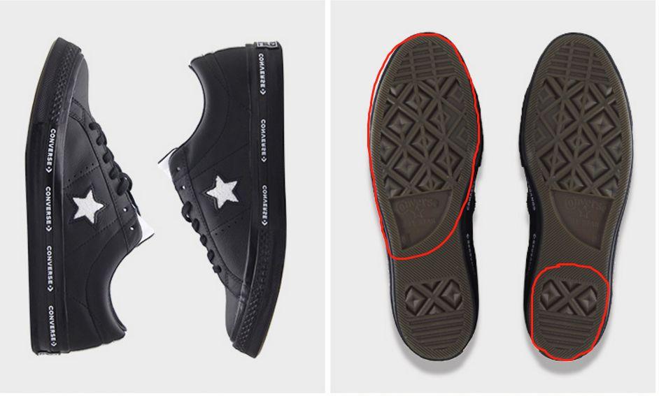 匡威真假鉴别低帮后跟,匡威如何辨别真伪鞋底