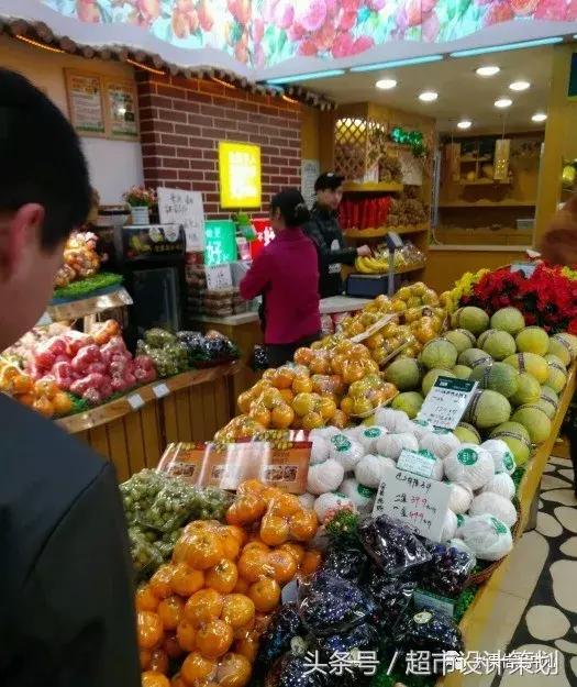 水果店水果陈列摆放销售技巧,20方长方形水果店铺陈列设计