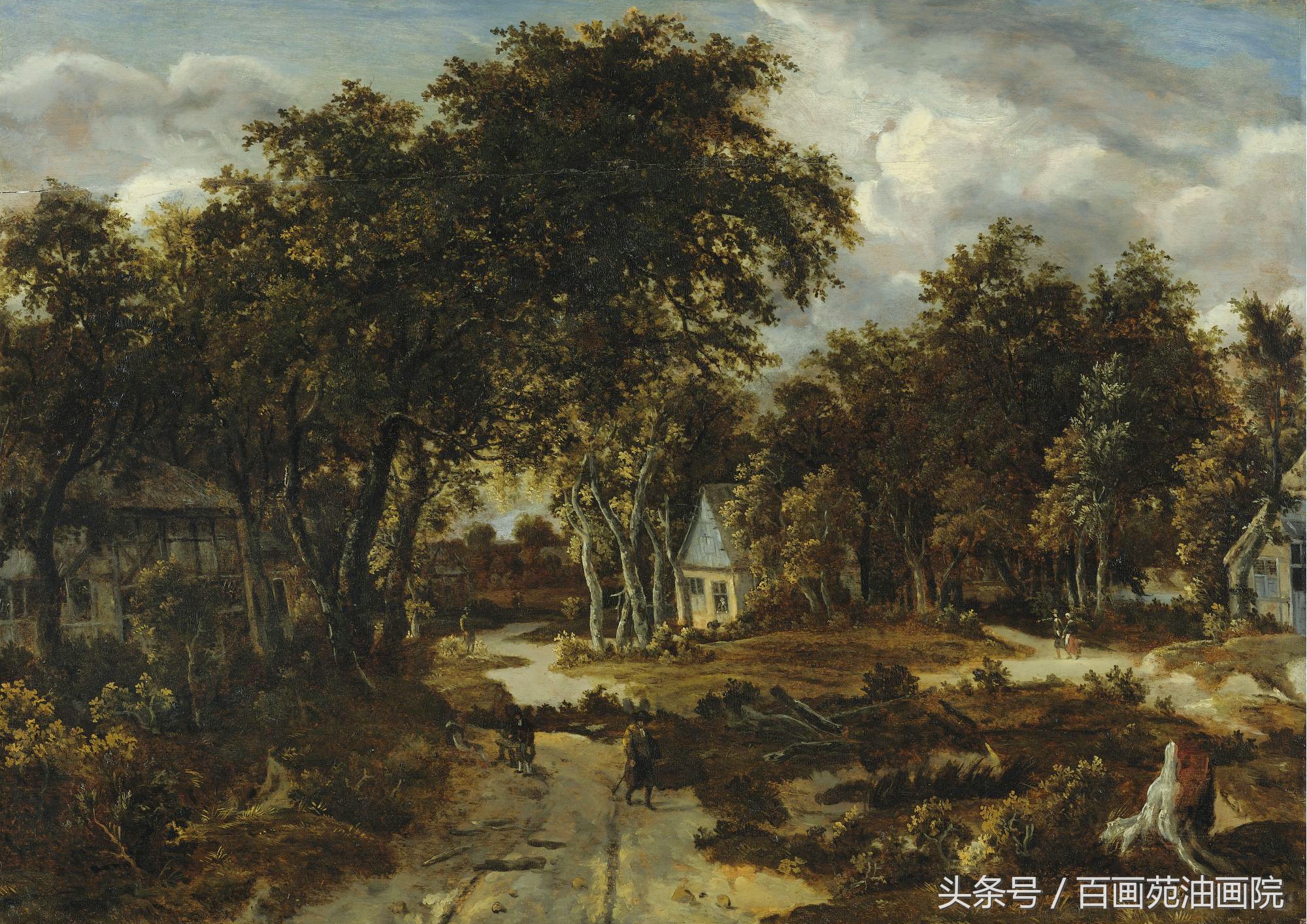 播放油画风风景彩写生示范,色彩明快的大师级风景油画