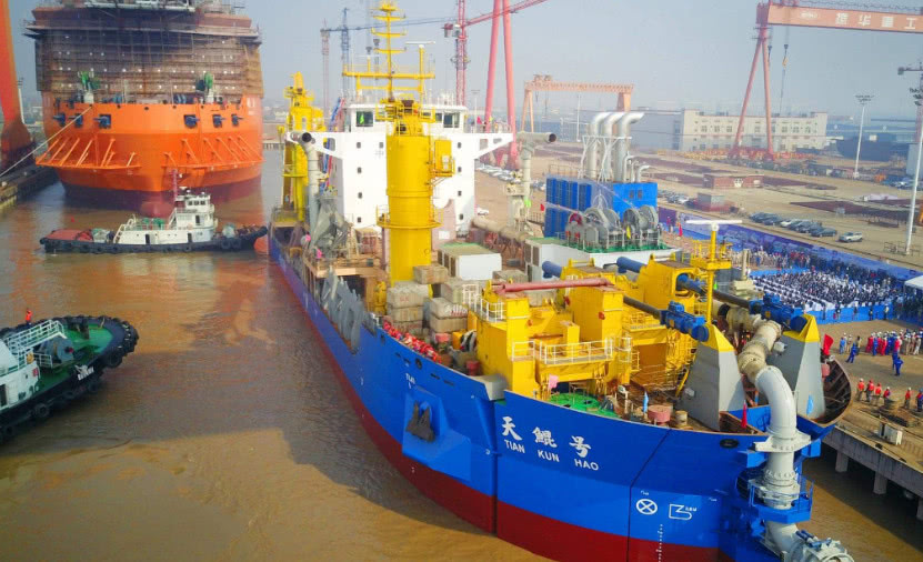 我国填海造陆的神器,最大的填海造陆