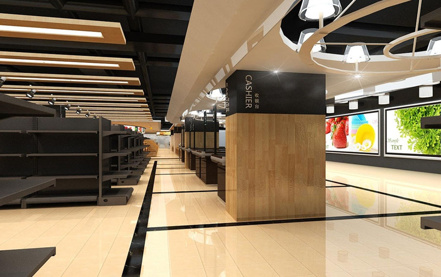 超市商店橱窗设计效果图,超市设计效果视频