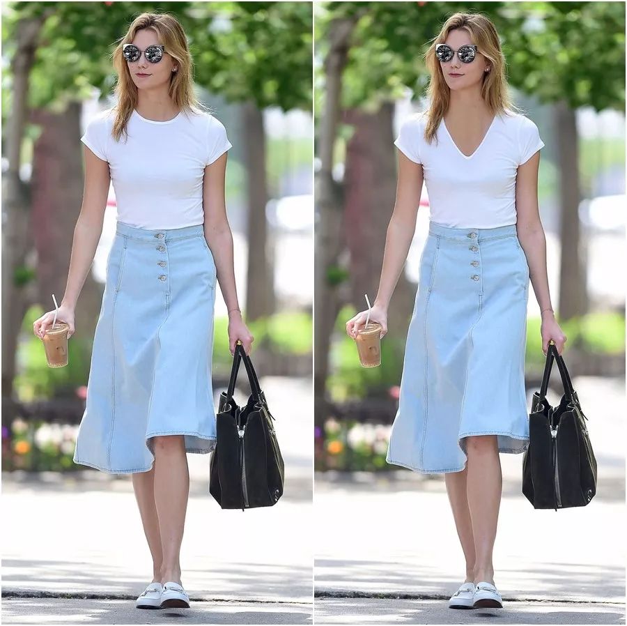 微胖女生穿t恤的显瘦小技巧,微胖女生只要穿搭对了一样显身材